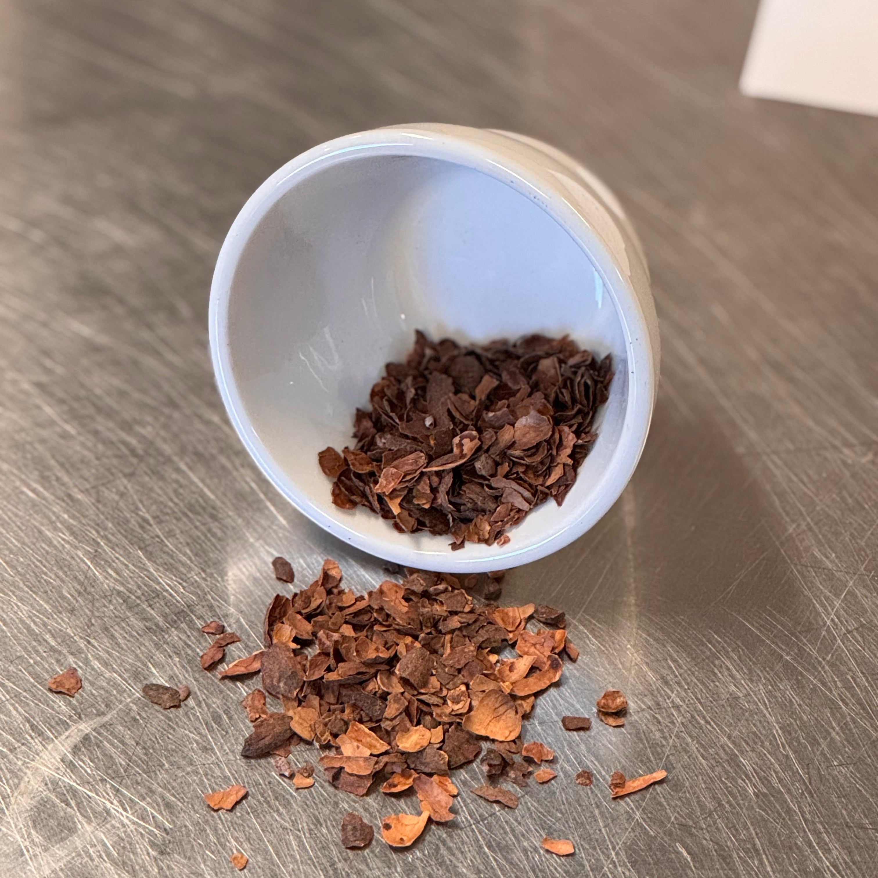 Cacao Tea on table