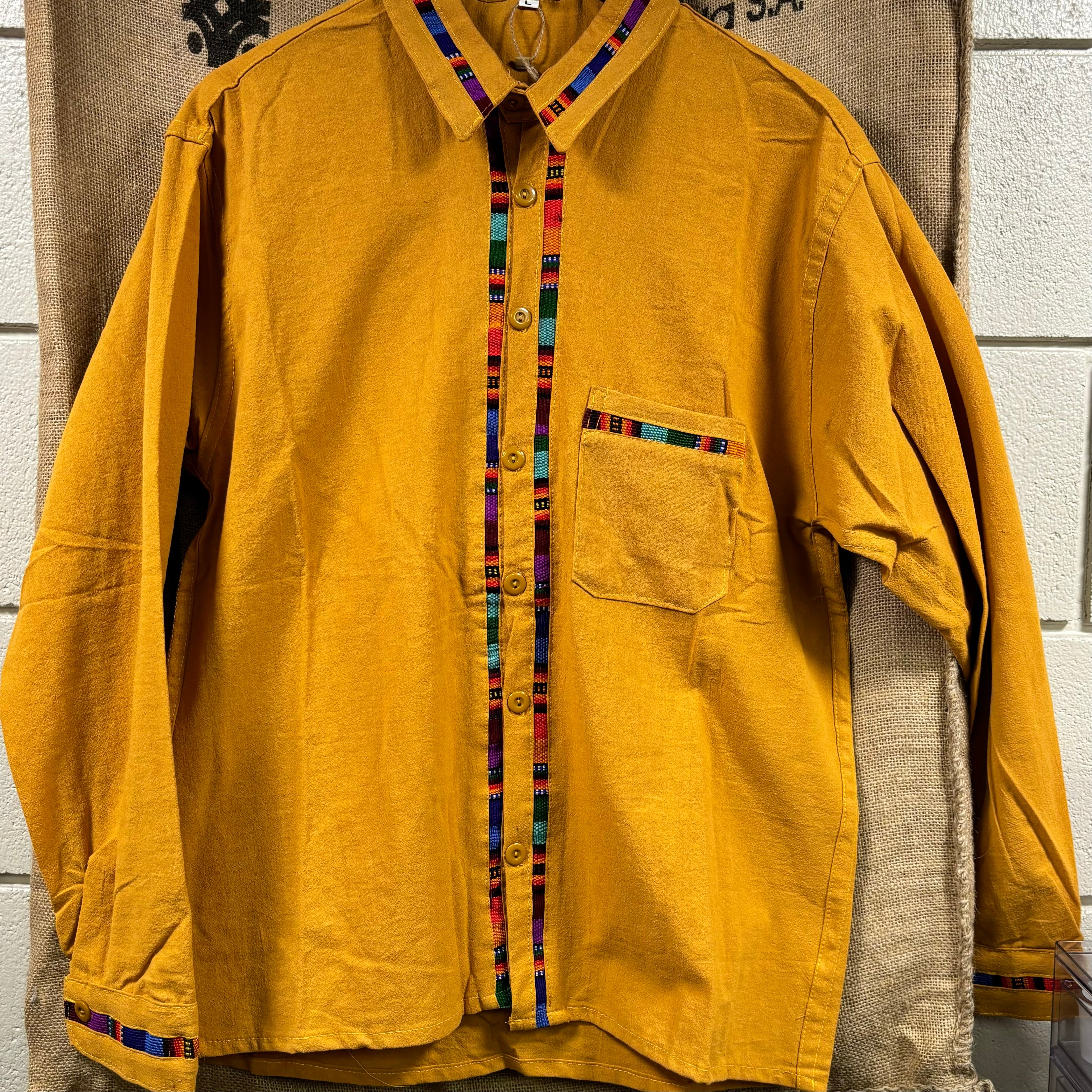 Long-sleeved Embroidered Shirt