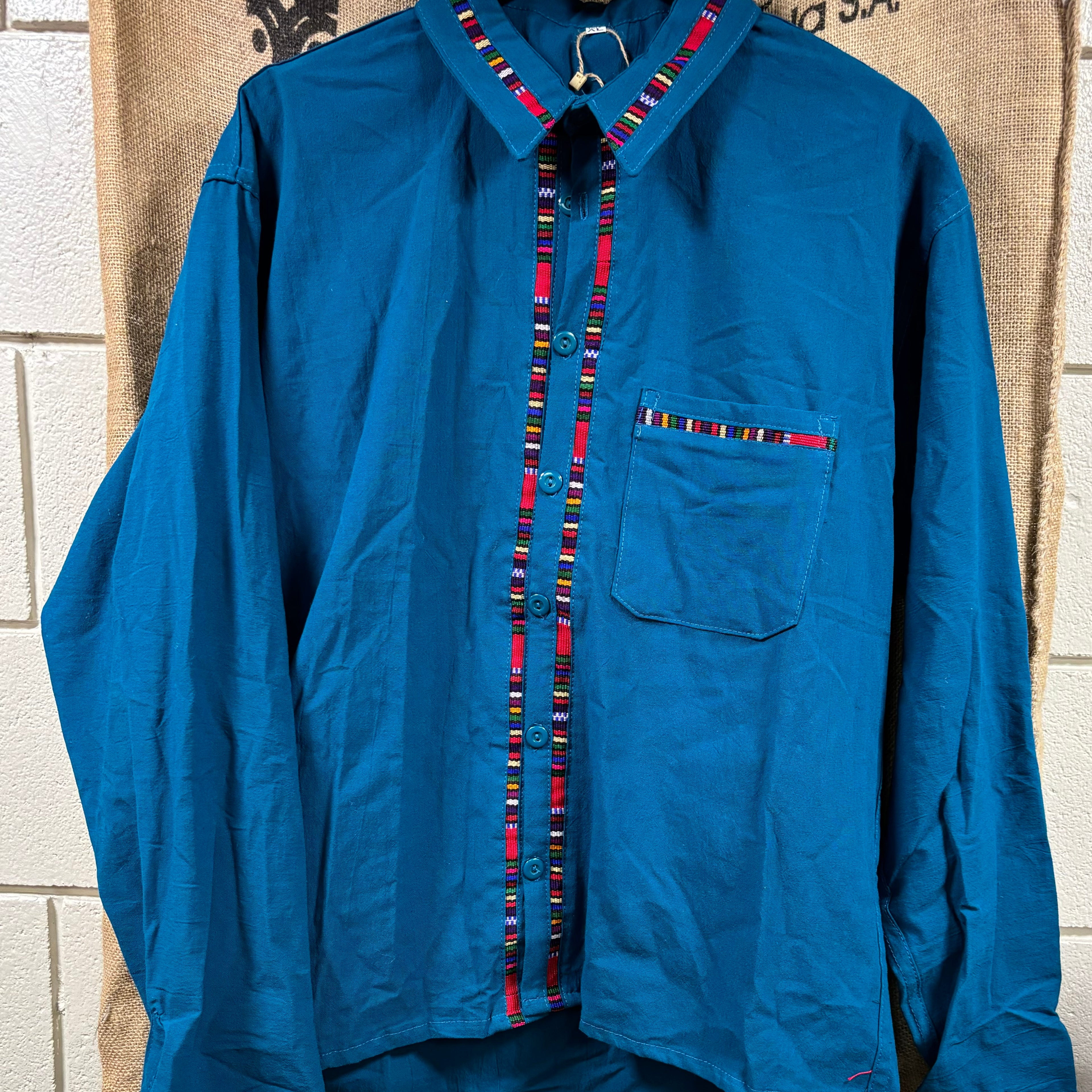 Long-sleeved Embroidered Shirt