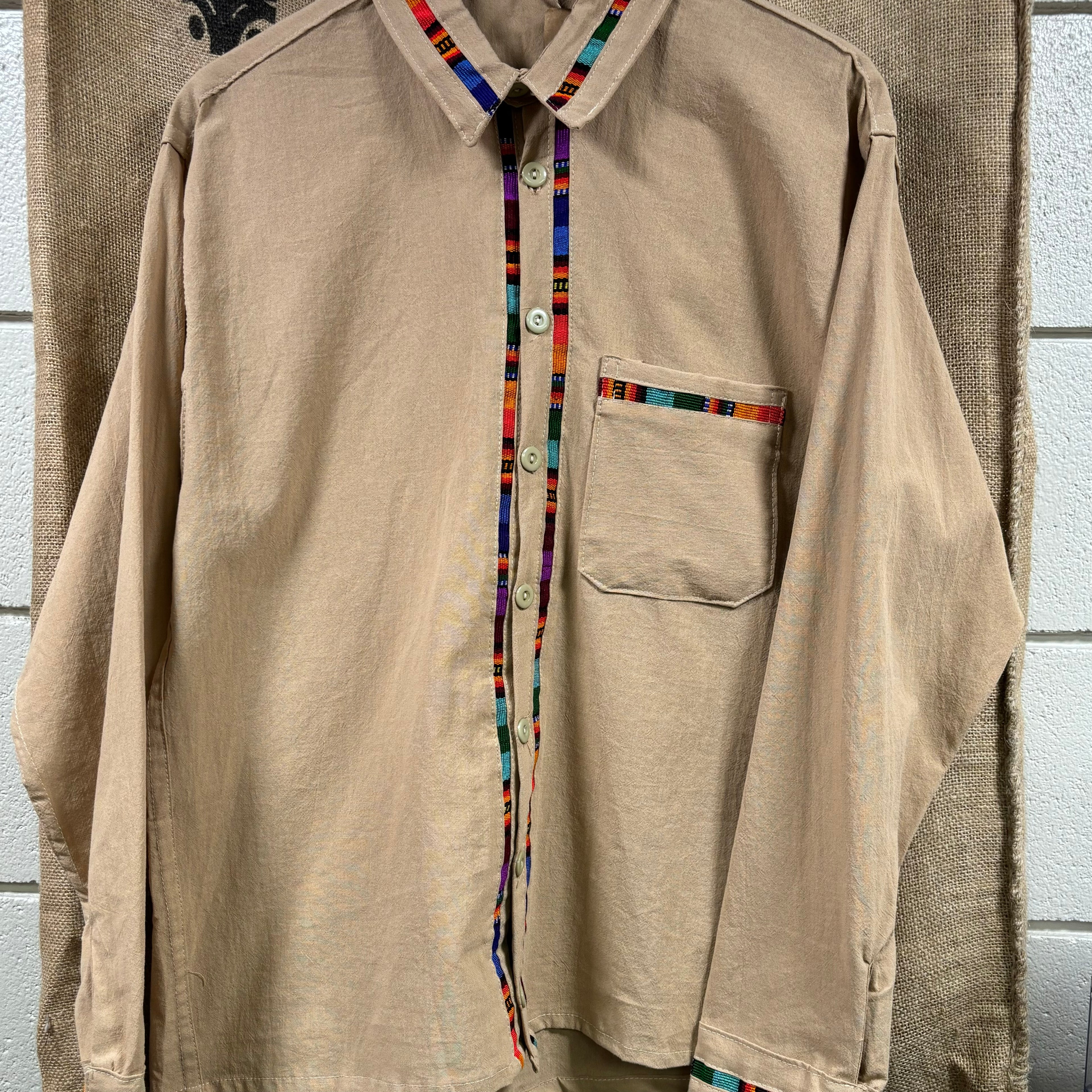 Long-sleeved Embroidered Shirt